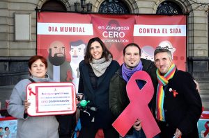 1 de diciembre. Día Mundial del lucha contra el SIDA. Zaragoza